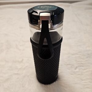 Contigo Glass Water Bottle W/Rubber Sleeve And Non Leak Lid